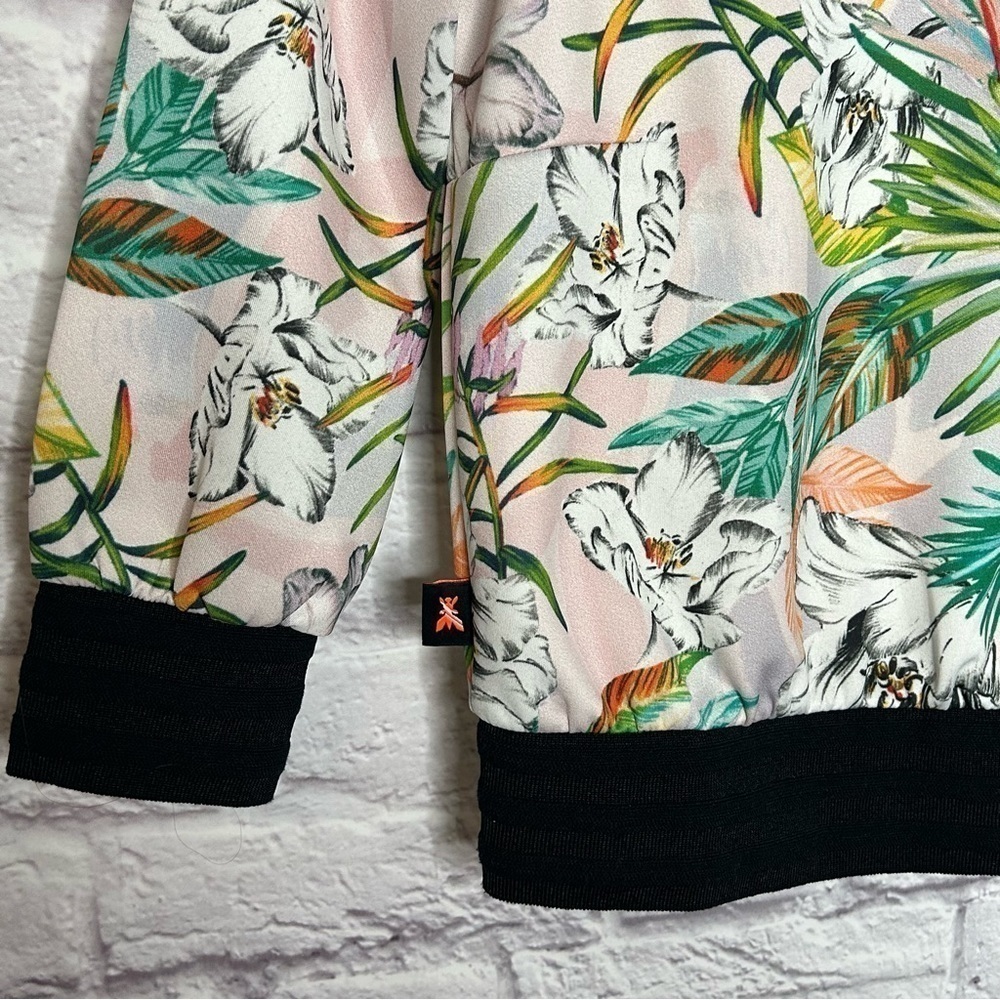 Patrizia Pepe Tropical Floral Print 3/4 Sleeve Boatneck Top - Picture 8 of 15